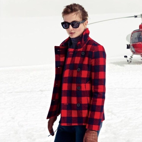 J. Crew Jackets & Blazers - J. Crew Buffalo Plaid Wool Coat